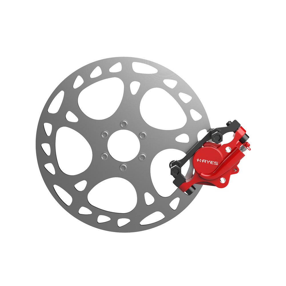 Front view of ekxbike electric bike disc brake