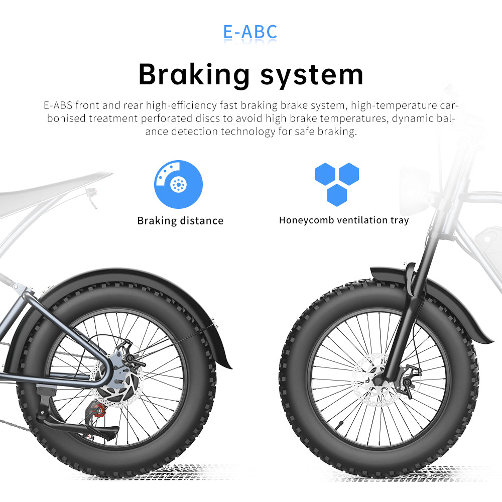 Front and rear disc brake from electric bike ekx t1