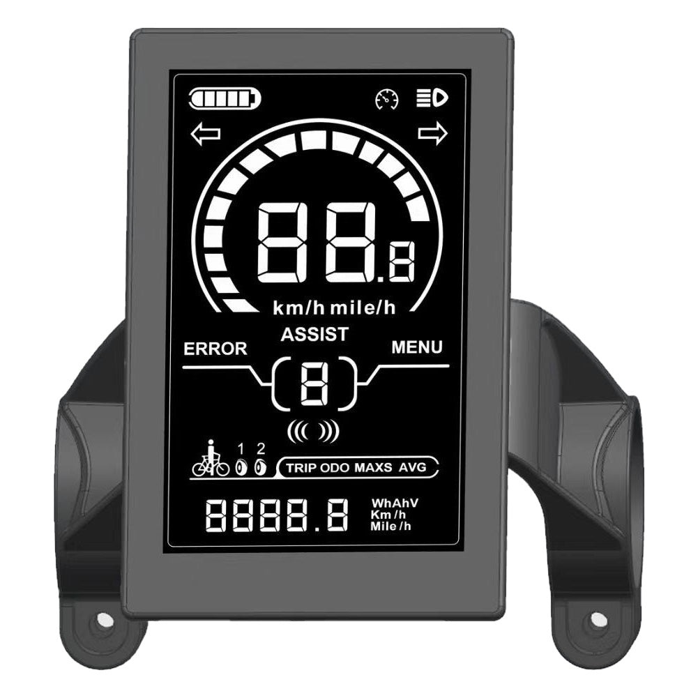 Front view of ekxbike electric bike dashboard