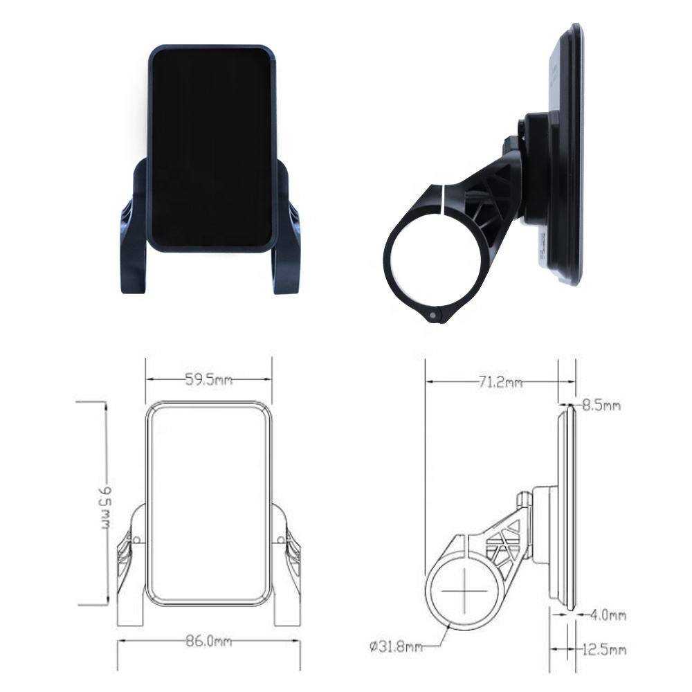 Full view of ekxbike electric bike color display