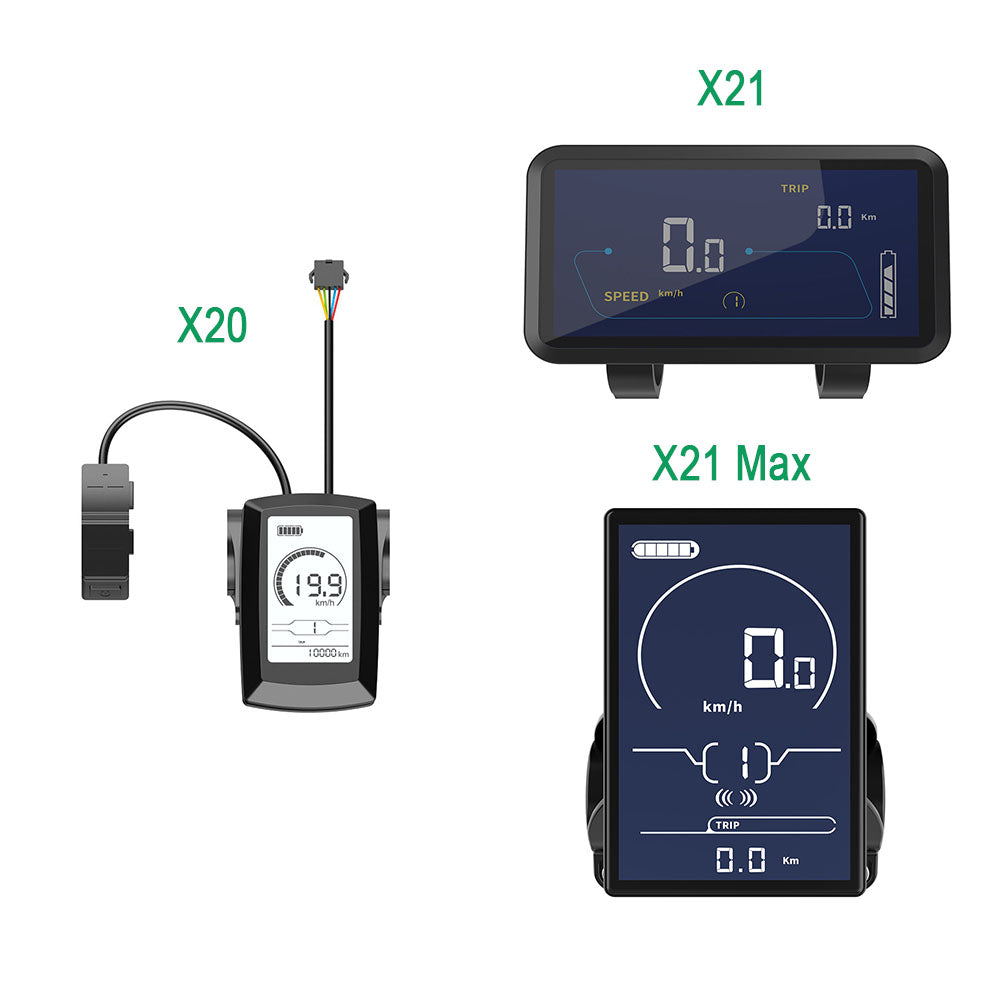Full view of ekxbike electric bike dashboard