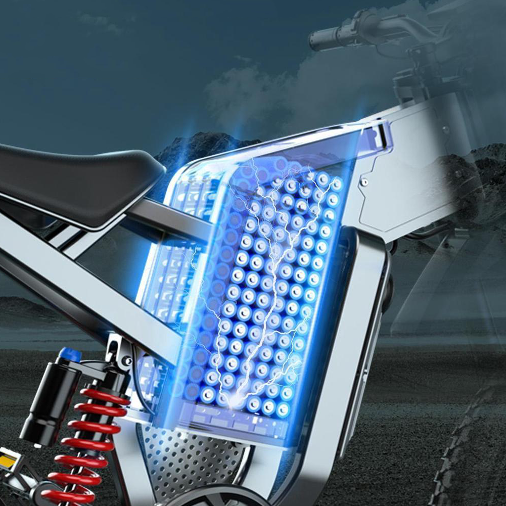 battery detail of ekxbike e-bike x21max