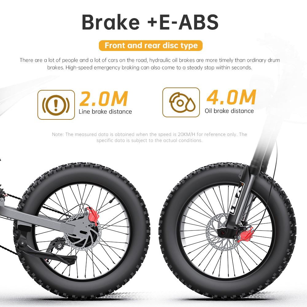 Front and rear disc brakes from electric bike ekx x21