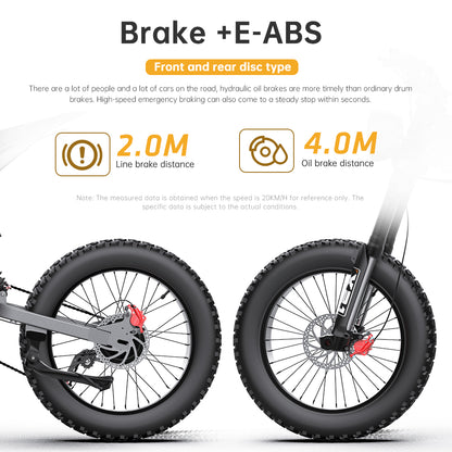 Front and rear disc brakes from electric bike ekx x21