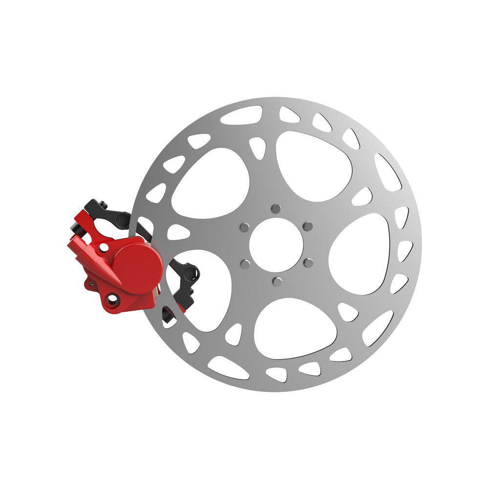 Rear view of ekxbike electric bike disc brake
