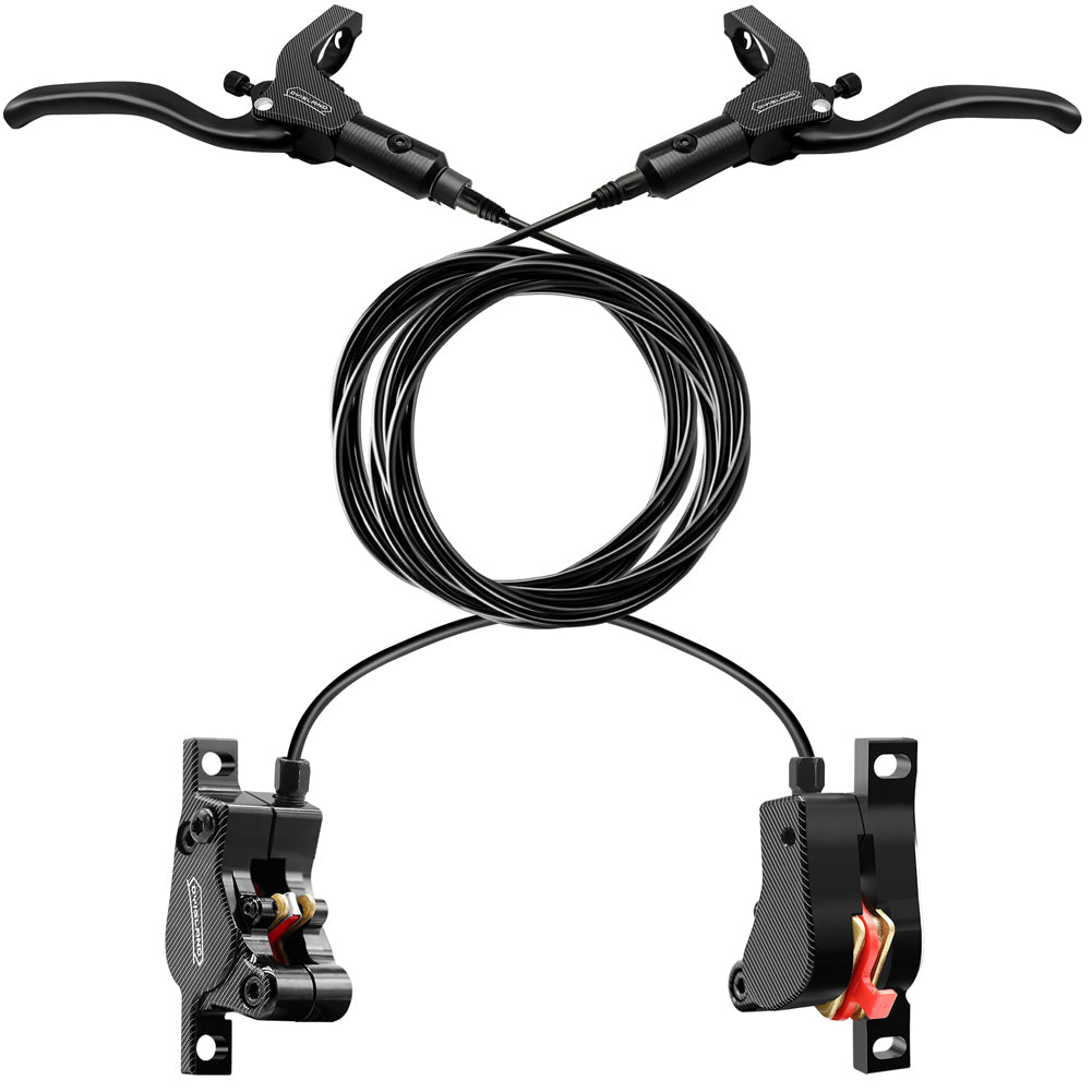 Front view of ekxbike electric bike oil brake