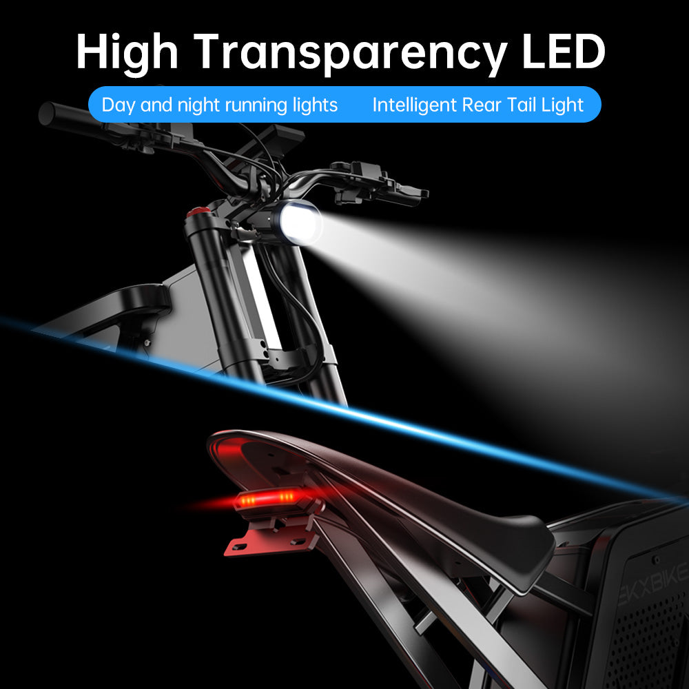 Headlight and taillight from electric bike ekx x21 max