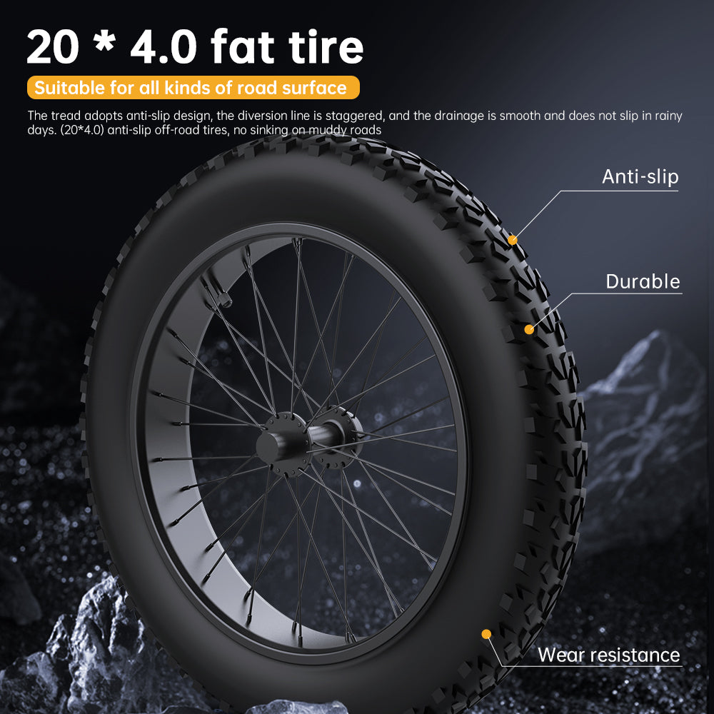 20*4.0 fat tyre from electric bike ekx x21